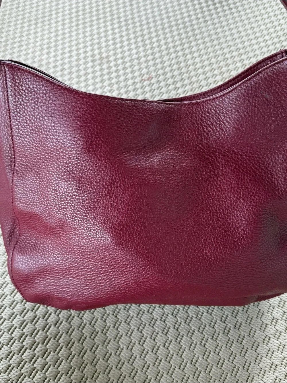 Tory Burch mercer slouchy hobo shiraz leather handbag